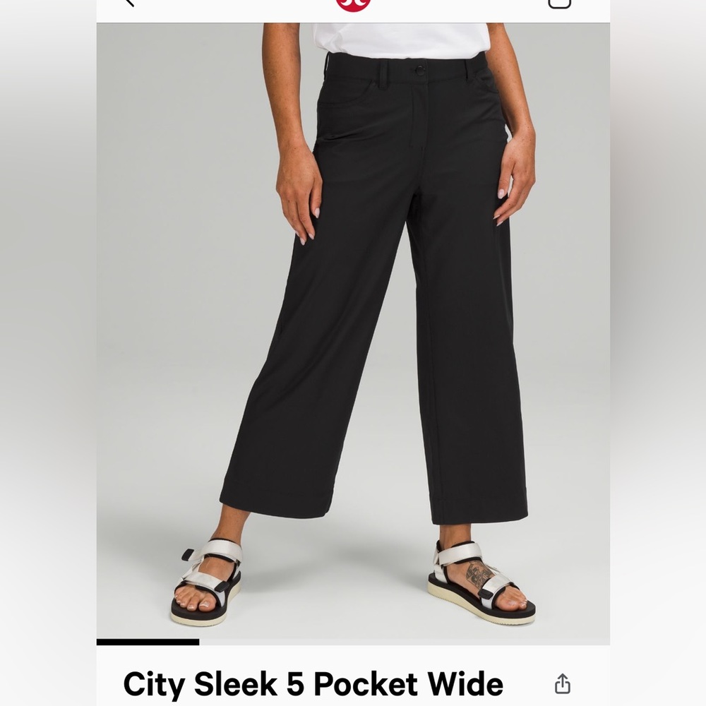 NWOT Lululemon City Sleek wide leg pants